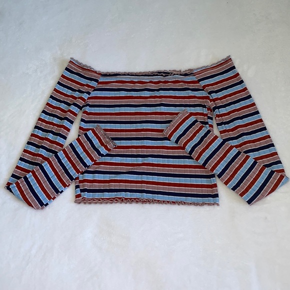 PacSun Tops - PACSUN [ME to WE] off-the-shoulder striped top !!
